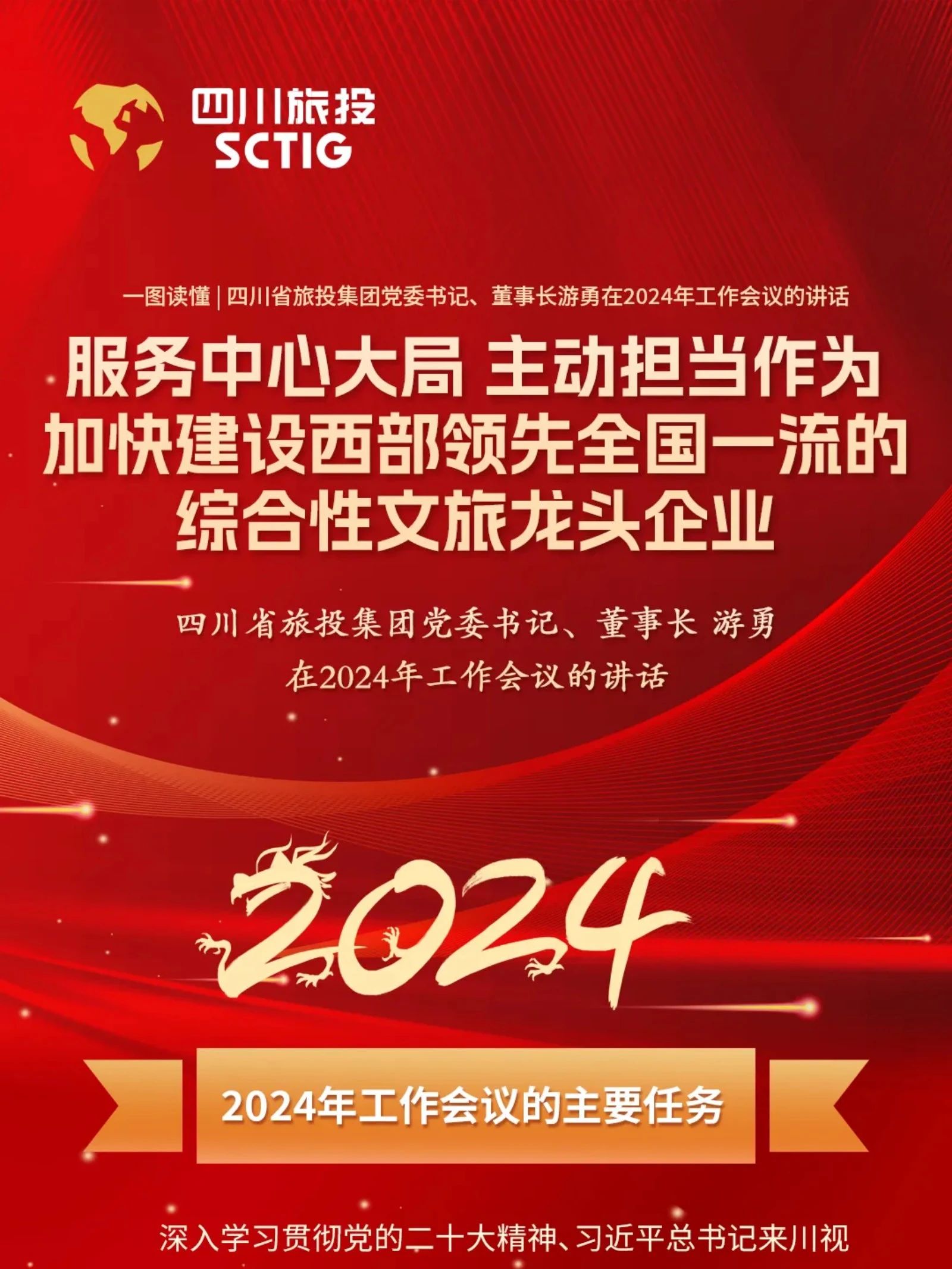 四川省旅投集团党委书记、董事长游勇在2024年工作会议的讲话